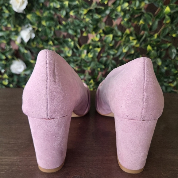Bellini Vinnie Pleated Block Heel Pump Lavender Purple Women Size 11 EUC *Flaw* - Picture 4 of 14